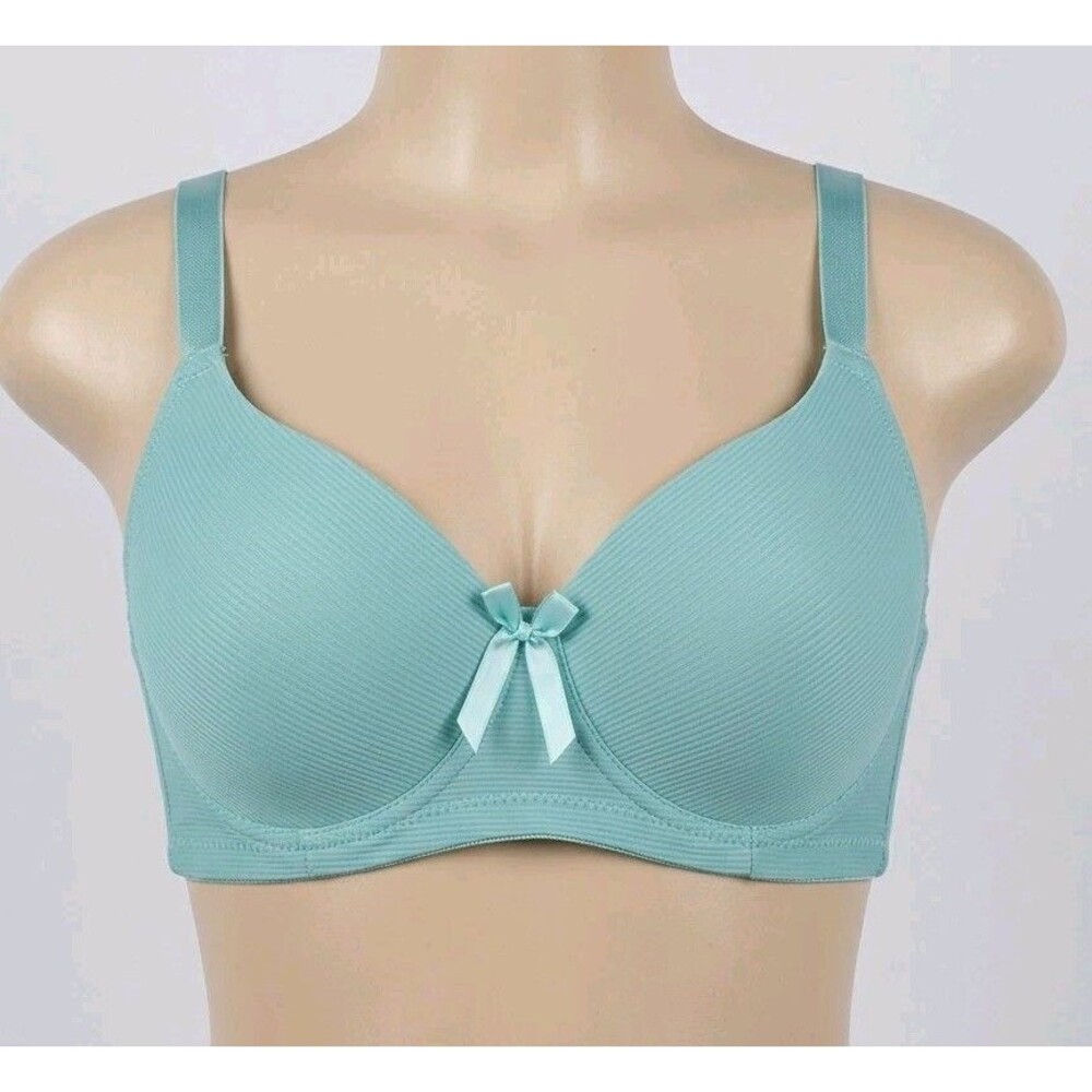 Viola's Secret Bow T-Shirt Bra 36DD Aqua Underwire Padded Style 9297 Molded Cups